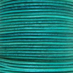Кожен шнур във винтидж стил - тюркоаз 1,5мм ( 1м)
