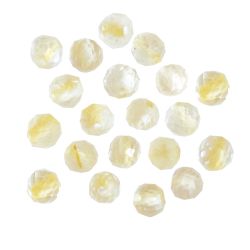 Клас А+ - кръгло фасетирано мънисто от цитрин 3мм (20бр)