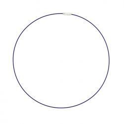 Синя огърлица от тел със закопчалка на винт 44см (1бр)