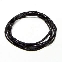 Професионален черен шнур за Шамбала, микромакраме и възли,Griffin, 1.2мм (1м)