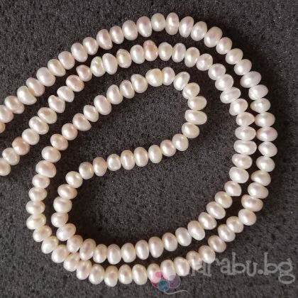 Естествени сладководни перли - натурални 5 мм (1бр) 