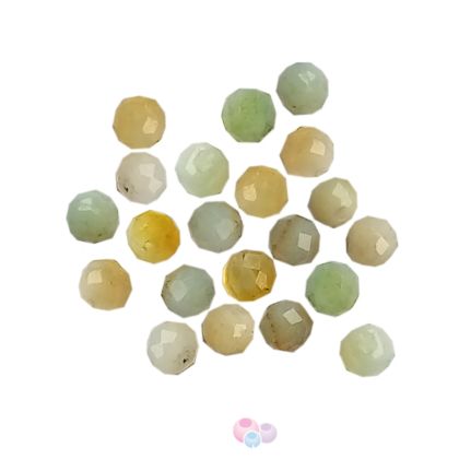 Клас А+ - кръгло фасетирано мънисто от амазонит 3мм (20бр)