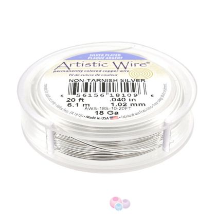Посребрена гъвкава тел Artistic Wire 20G (1бр) 