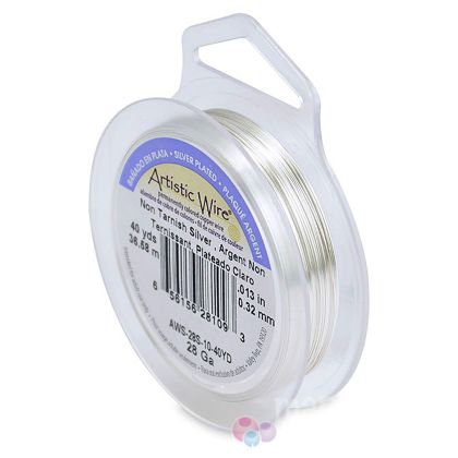 Посребрена гъвкава тел Artistic Wire 26G (1бр) 