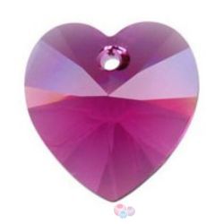 Сваровски висулка сърце аметист 18мм (1бр)