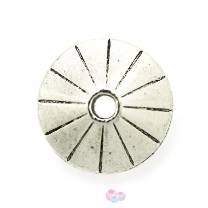 Кръгло метално мънисто Бали 6x10 mm (4бр) 