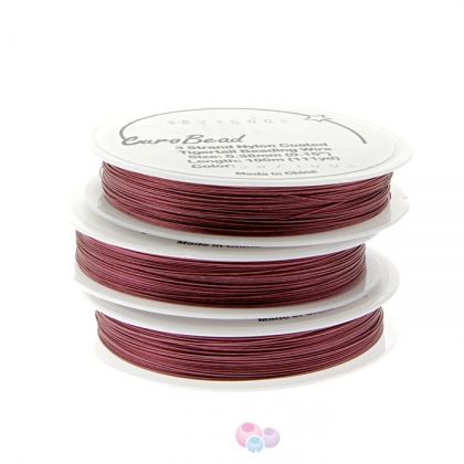 Тел за низане Tigertail пепел от рози - 3 нишки 0,38мм (1бр)