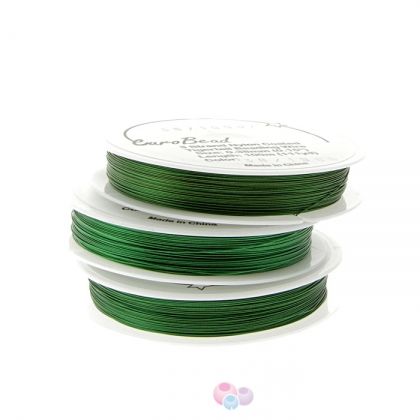 Зелена тел за низане Tigertail - 3 нишки 0,38мм (1бр)
