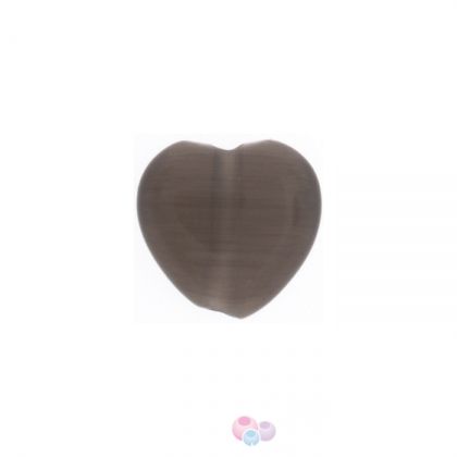 Мънисто сърчице монтана с ефект на котешко око 6х6мм (20бр) 