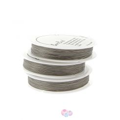 Сива тел за низане Tigertail - 3 нишки 0,45мм (1бр)