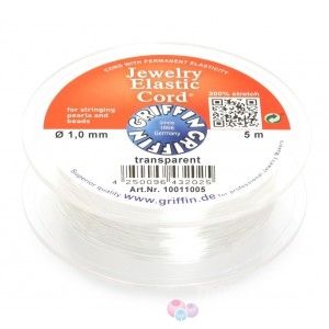 Професионална еластична корда Griffin - прозрачна  1мм (1бр)