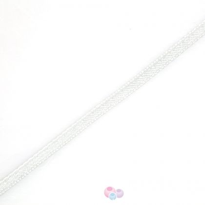 Сатена панделка - бяла, 3mm (1м)