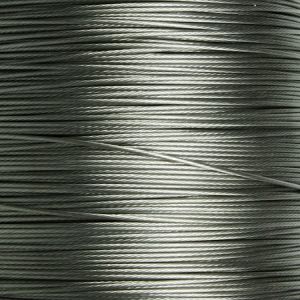 Сива тел за низане Tigertail - 7 нишки 1мм (1м)