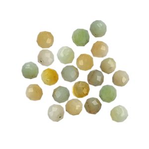 Клас А+ - кръгло фасетирано мънисто от амазонит 3мм (20бр)