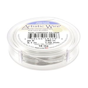 Посребрена гъвкава тел Artistic Wire 20G (1бр) 