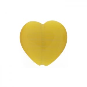 Мънисто сърчице табак с ефект на котешко око 20х20мм (4бр) 