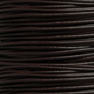 Тъмнокафяв кожен шнур 2мм (1м)