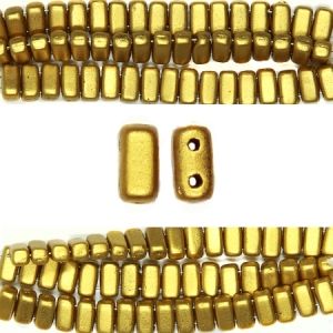 Bricks 3x6мм матовo злато Aztec (50бр)