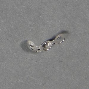 Сребърен край за огърлица проба 925, 4х4 мм (4бр)