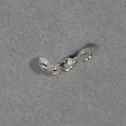 Сребърен край за огърлица проба 925, 4х4 мм (4бр)