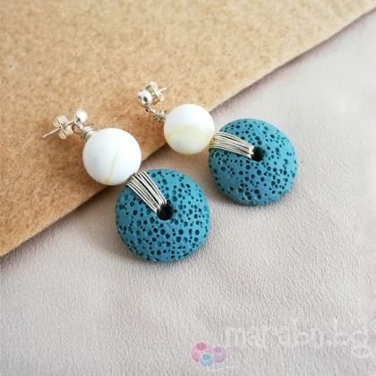 Обеци "Лава и седеф"