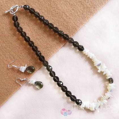 Комплект седеф и чешко стъкло