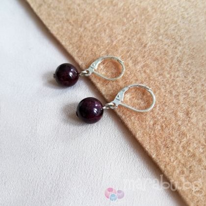 Обеци  с естествен камък ( 1бр.)