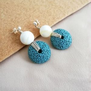 Обеци "Лава и седеф"