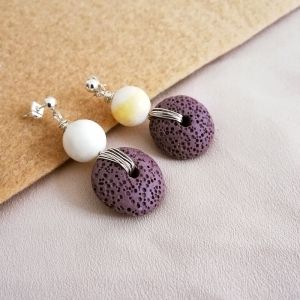 Обеци "Лава и седеф"