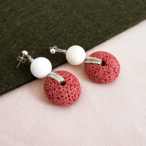 Обеци "Лава и седеф"