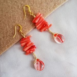 Обеци "Коралов риф"