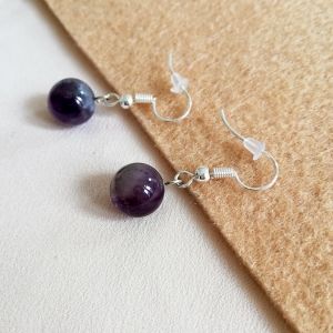 Обеци  с естествен камък ( 1бр.)