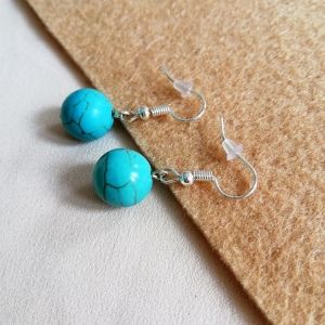 Обеци  с естествен камък ( 1бр.)